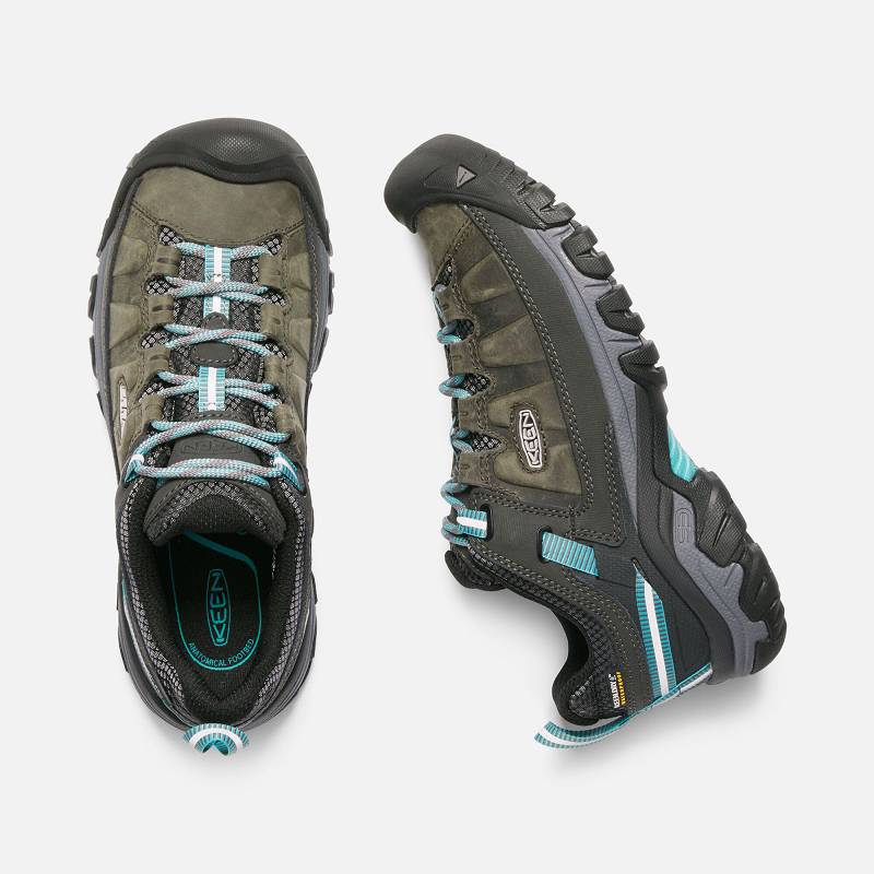 Keen Targhee III Waterproof Wanderschuhe Damen DE-68493 Alcatraz/Blue Turquoise - Keen Damenschuhe G